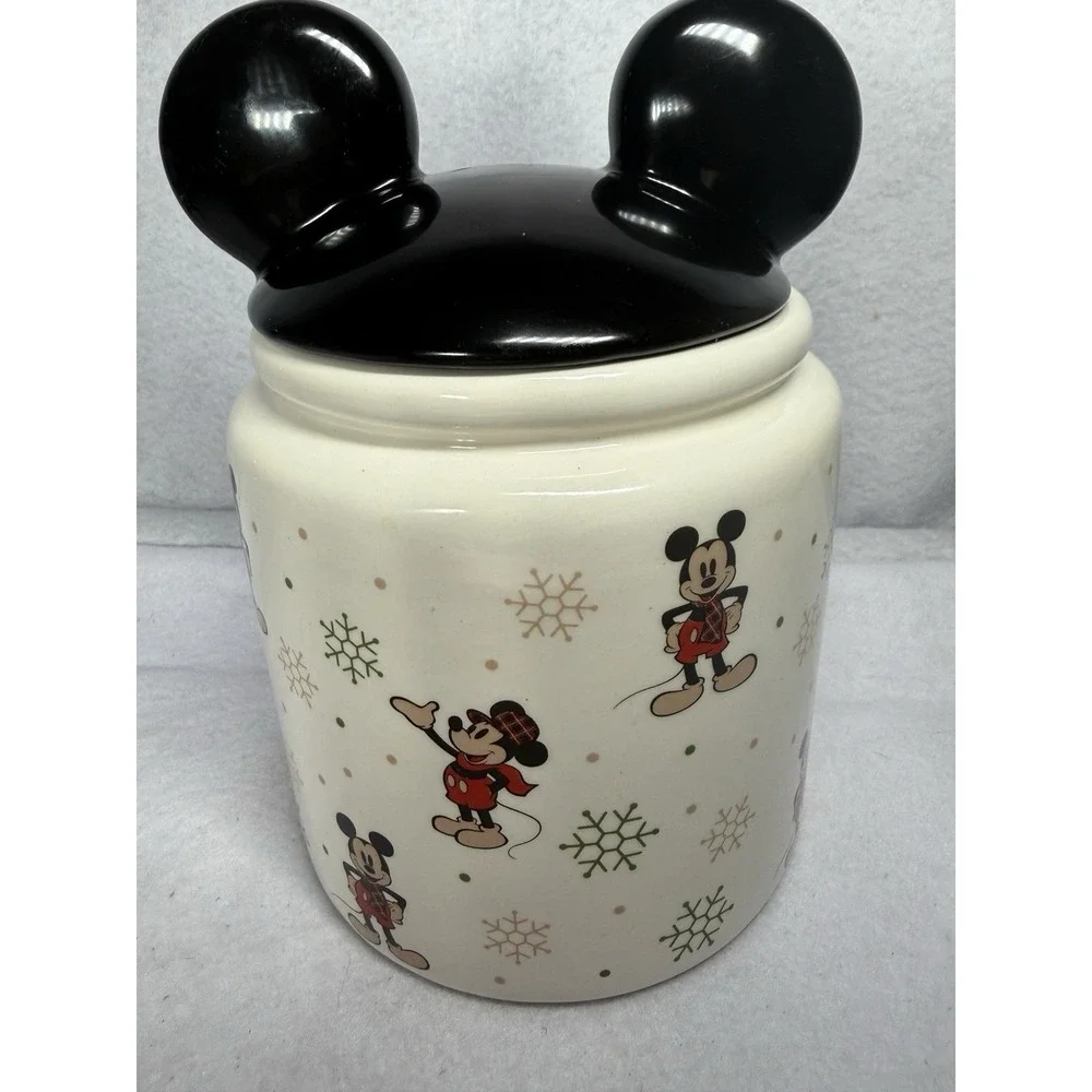 Disney Mickey Mouse Holiday Cookie Jar Paladone Ceramic Missing Lid Seal Ring